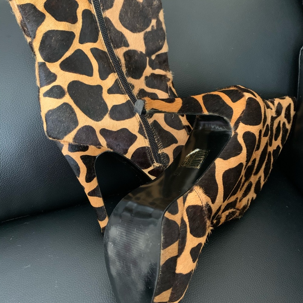 Leopard Print Pony Hair Booties